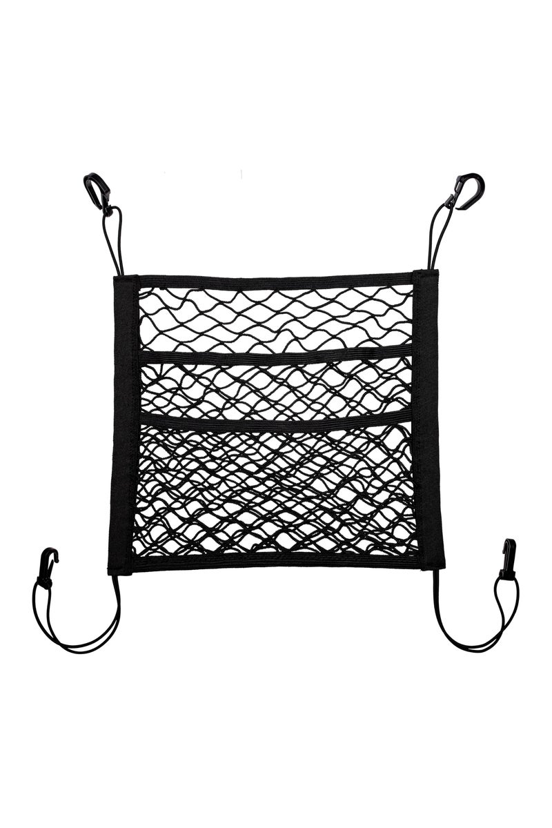 Car Storage Net,Storage Network of Car Seat,Elastic CarNet Pocket, Portable CarStorage Organiser Net,Barrier of Backseat Pet Kids - Image 1